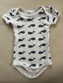 クジラ柄 半袖ボディスーツ