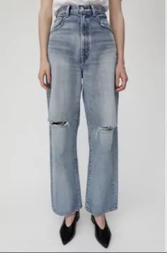 マウジー　HW CRASH LOOSE STRAIGHT デニム サイズ23