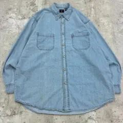 ト*ー様 90s　リーバイス　レッドタブ　香港製　長袖デニムシャツ　古着　ライト