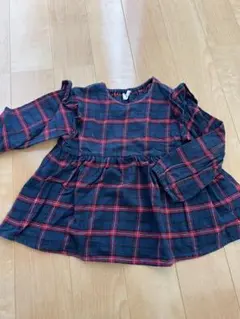 女の子　チェック　チュニック
