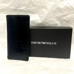 EMPORIOARMANI エンポリオアルマーニ ブラック 二つ折り財布 レザーのサムネイル