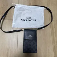 COACH スマホショルダー ブラック