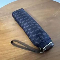 【新品・未使用】LANCEL 折りたたみ傘 総柄ロゴ ダークネイビー×ブラウンのサムネイル
