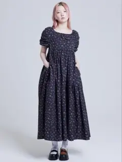 【Little Sunny Bite】rose print long dress