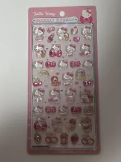 廃盤　正規品　ハローキティ　ピンク　ボンボンドロップシール　サンリオ　第一弾