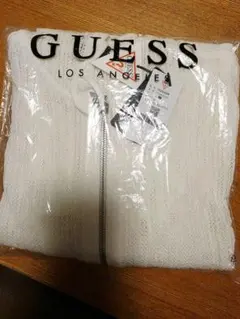 GUESS ジップアップニットフーディー 白 ホワイト Mサイズ ヒョンジン