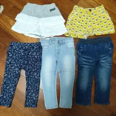 美品　5枚　パンツ、短パン　90㌢　まとめ売り