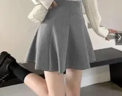 GRL インパン裏地付きフレアミニスカートL［at1747］