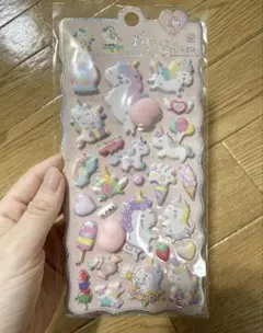 1枚 ユニコーン 立体シール ぷっくりシール 可愛い おしりシール 動物