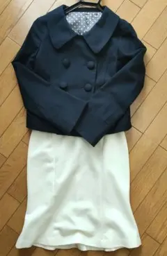 ef-de ネイビージャケット　INED　ホワイトスカートセット　7号サイズ