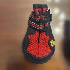 犬用靴 赤と黒 メッシュ素材