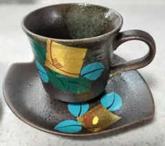 九谷焼カップ＆ソーサー　2客