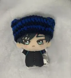 ボーダー柄ちびぬい用猫耳ニット帽