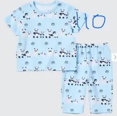 ユニクロ　パンダ銭湯　ドライパジャマ　ツペラツペラ　ブルー　110