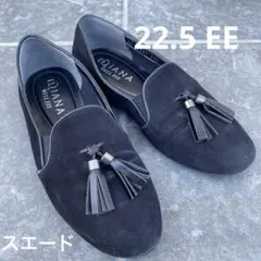 DIANA 黒スエードタッセルローファー