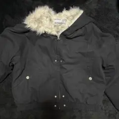 elev ファー付きジャケットブラック S