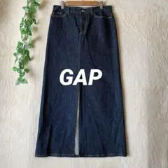 a901【ギャップジーンズ】デニムストレッチタイトロングスカート 前スリット