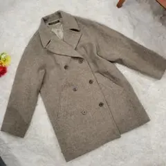 brooks brothers ベージュ　グレージュ　厚手　コート　ジャケットのサムネイル