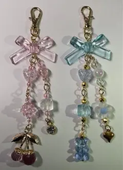 ビーズストラップ　2個セット