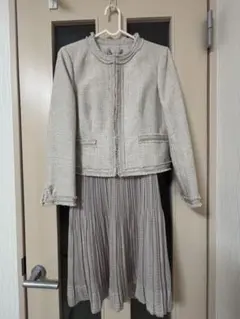 23区 ベージュ ツイード ジャケットとスカートセット サイズ34