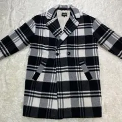 HusHusH 裏ボアコート　白黒チェック　レディースM