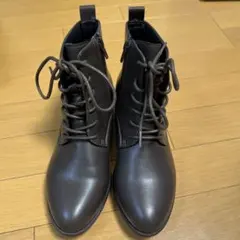 ダークブラウン レースアップブーツ 22.5cm