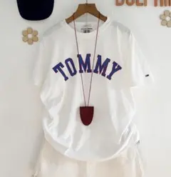 TOMMY ロゴプリント Tシャツ ホワイトのサムネイル