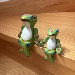 カエルの置物 2体セット アンティーク調 - メルカリ