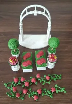 シルバニアファミリー ローズアーチ・フラワーポット タウンシリーズ