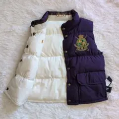 【タグ付き・未使用✨】Ralph Lauren 紫白 リバーシブルダウンベスト