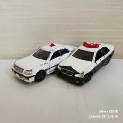 クラウン覆面パトカー＆白バイのジオラマ - メルカリ