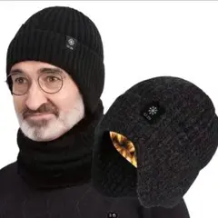 【ブラック】ニット帽 裏起毛