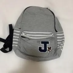 くまのがっこう　グレー ストライプ リュック