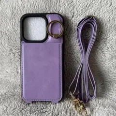 iPhone14 Pro 手帳型 スマホケース ショルダー ストラップ