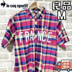 【24時間以内/匿名配】良品 ルコックゴルフ メンズ 半袖 ポロシャツ Mサイズ