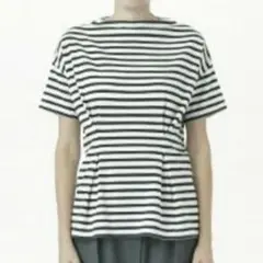 KOE ポンチボーダーウエストタックプルオーバー　M   チャコールグレー