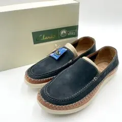 未使用品 クラークス スリッポン VehoApron ネイビー25 Y1329