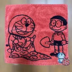 ドラえもん タオルハンカチ 赤黒