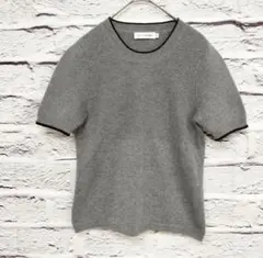 MONTE KASHMIR【M】半袖ニット カシミヤ クルーネック