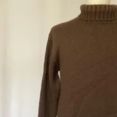 良品✨ メンズ トップス ブラウン タートルネック ニット セーター 秋 冬