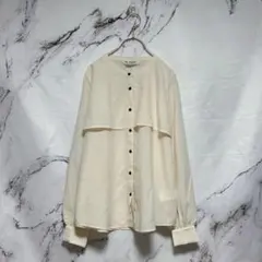 【レイビームス】 アイボリー レイヤードシャツ 長袖 トップス ブラウスのサムネイル
