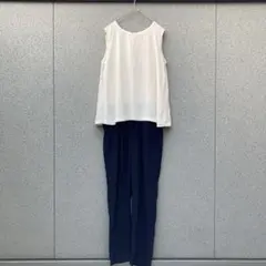 【ナチュラルビューティーベーシック】M♡ノースリーブオールインワン ゴムウエストのサムネイル