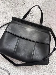TORY BURCH ブラックレザー　ショルダーバッグ　ハンドバッグ