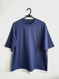 コムサイズムネイビー オーバーサイズ Tシャツ