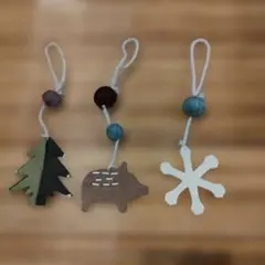 フェルト製クリスマスオーナメント3点セット