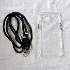 ⭐️iPhone14 pro max ケース クリア ショルダー 耐衝撃 ブラック