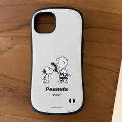 iPhone13 ケース、iface、スヌーピー、PEANUTS、くすみホワイト