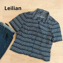 美品　Leilian　レリアン　コットンシルク　シャツ　ブラウス　13号　日本製のサムネイル