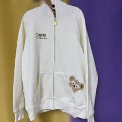 ディズニー公式ダッフィーDuffy パーカー Lサイズ ホワイト