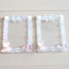 ホイップデコ　硬質トレカケース　ピンク×クリア　紫×クリア　Ｂ８サイズ２個セット